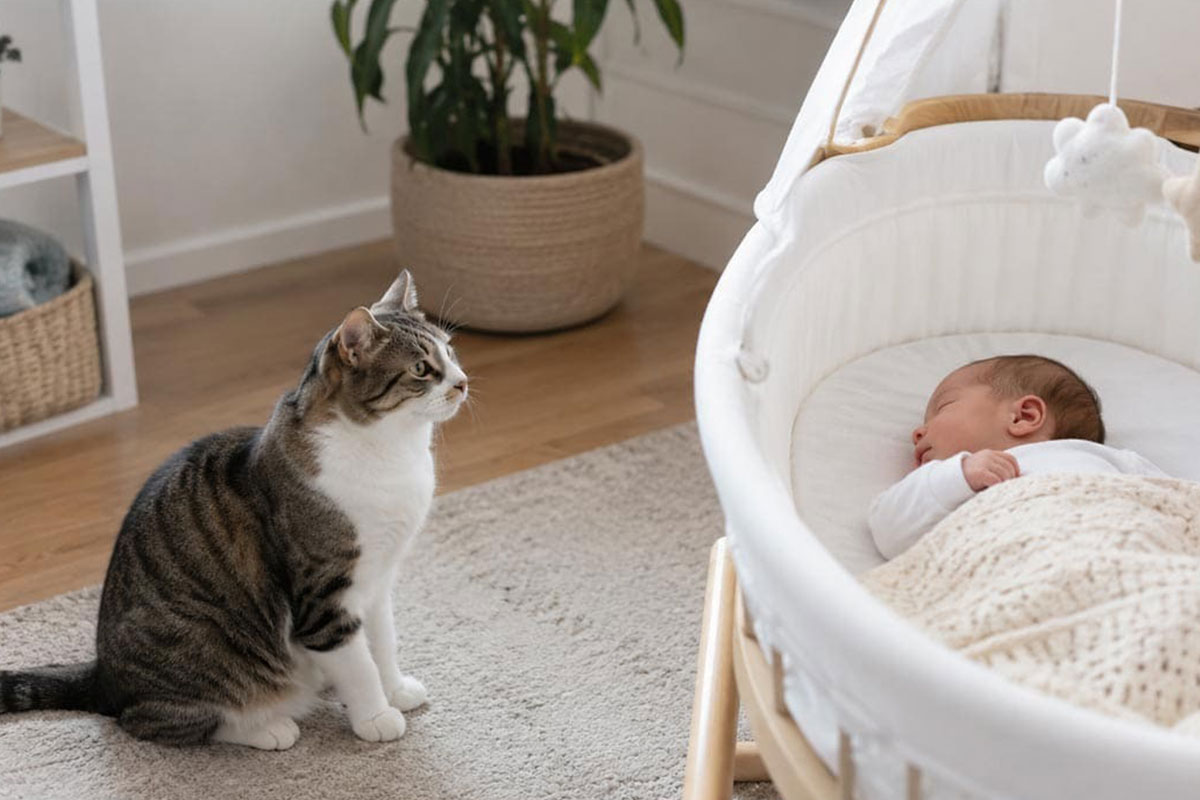 Accueillir un nouveau-né avec un chat ce qu'il faut savoir - Animo Santé