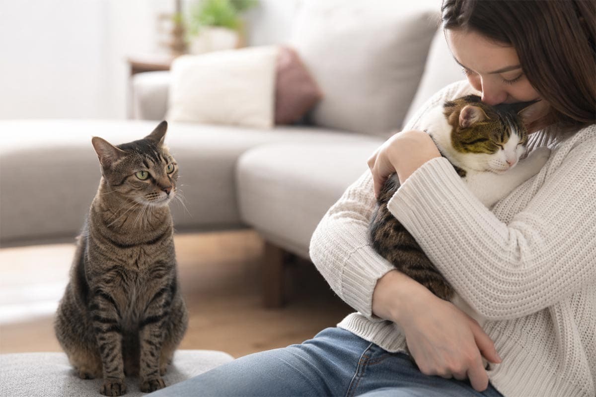 Chat possessif ou jaloux : comment réagir ? - Animo Santé