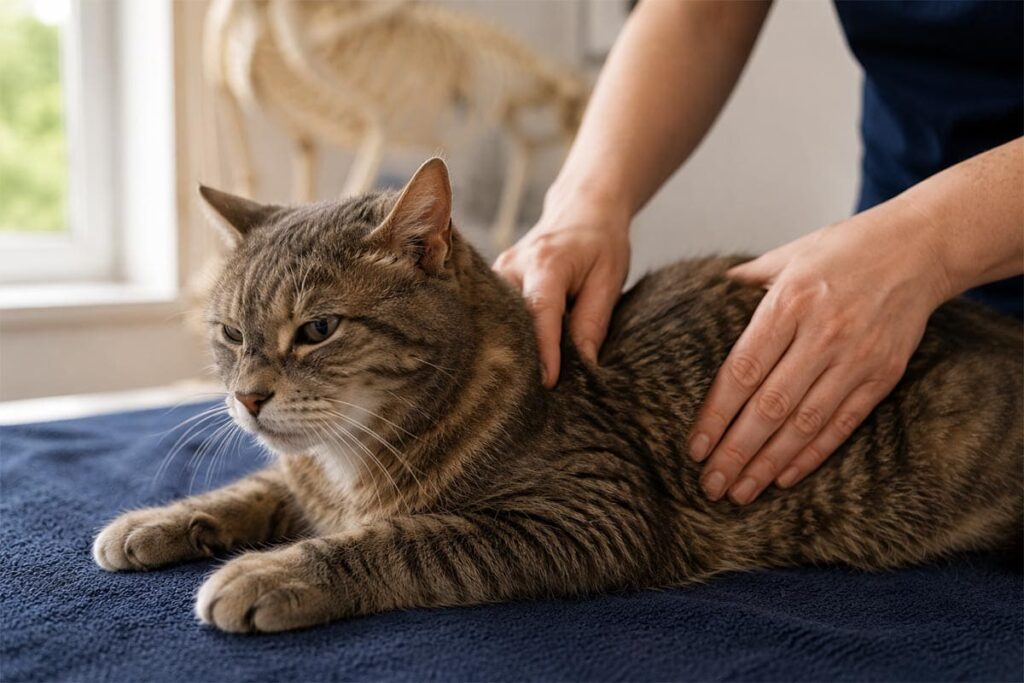 Chat senior comment l’ostéopathie améliore le confort - Animo Santé