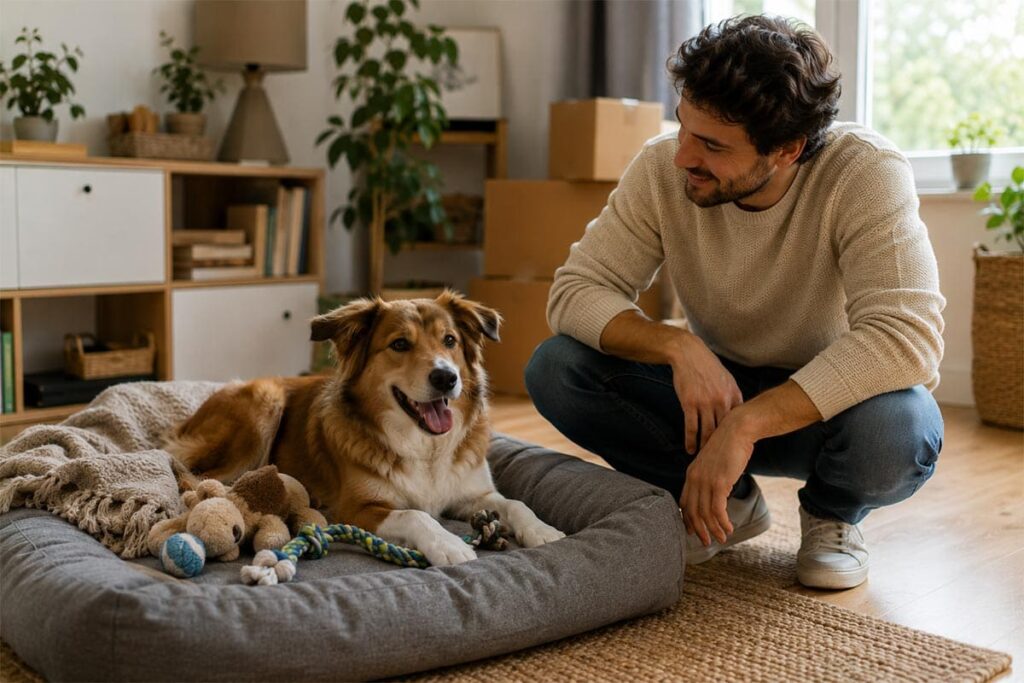 Chien et déménagement : comment aider un chien après un changement de maison