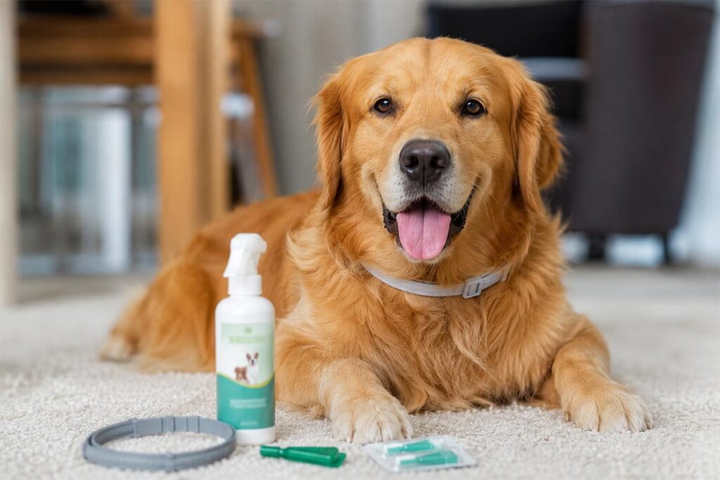 Collier, spray, pipette quel est l'impact des antiparasitaires pour chien - Animo Santé