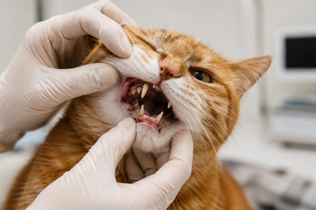 Soins dentaires chat lutter contre la parodontite - Animo Santé