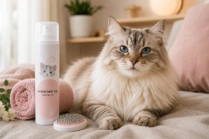 Utiliser un shampoing sec pour chat - Animo Santé